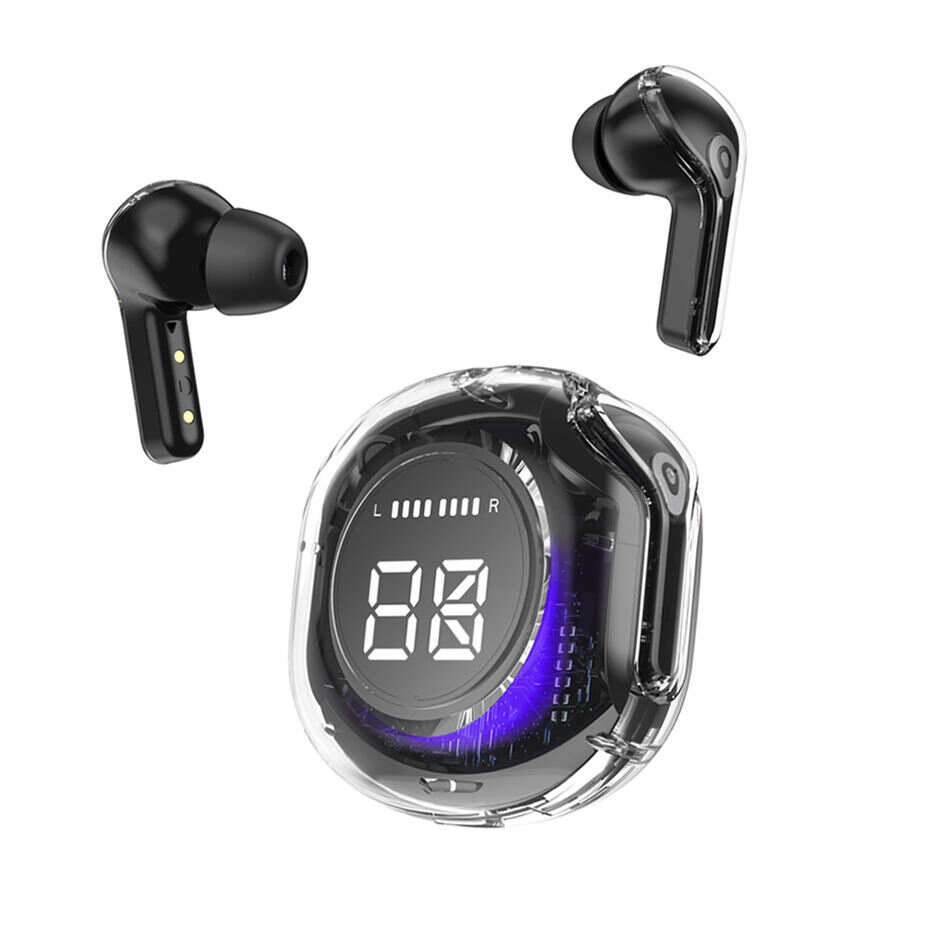 Auriculares inalámbricos Vitog TWS Air39 Auriculares Bluetooth con pantalla digital LED transparente Graves potentes Auriculares deportivos estéreo HiFi