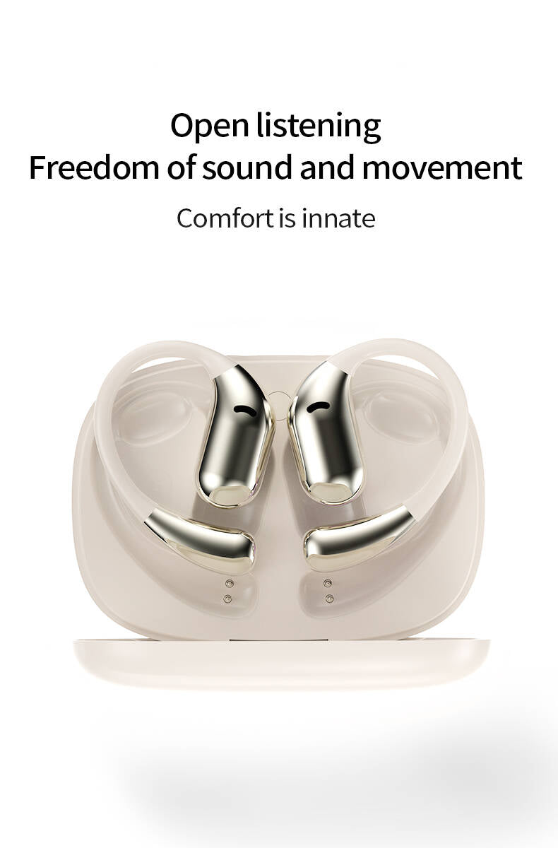 Auriculares inalámbricos Vitog VT-W10, auriculares de conducción aérea, Bluetooth 5.4, sonido envolvente, micrófono para llamadas HD, auriculares deportivos con gancho para la oreja