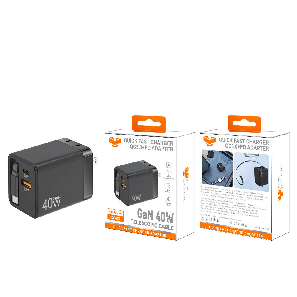Cargador de pared Vitog 40W QC3.0+PD CG08