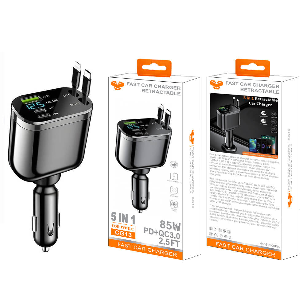 Vitog CG13 85W 5 in 1 multi-function car charger