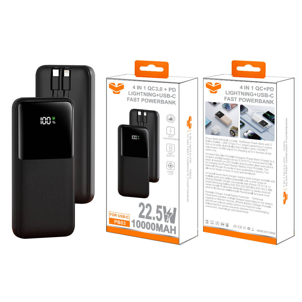 Batería externa Vitog PB03 4 en 1 de 10000 mAh