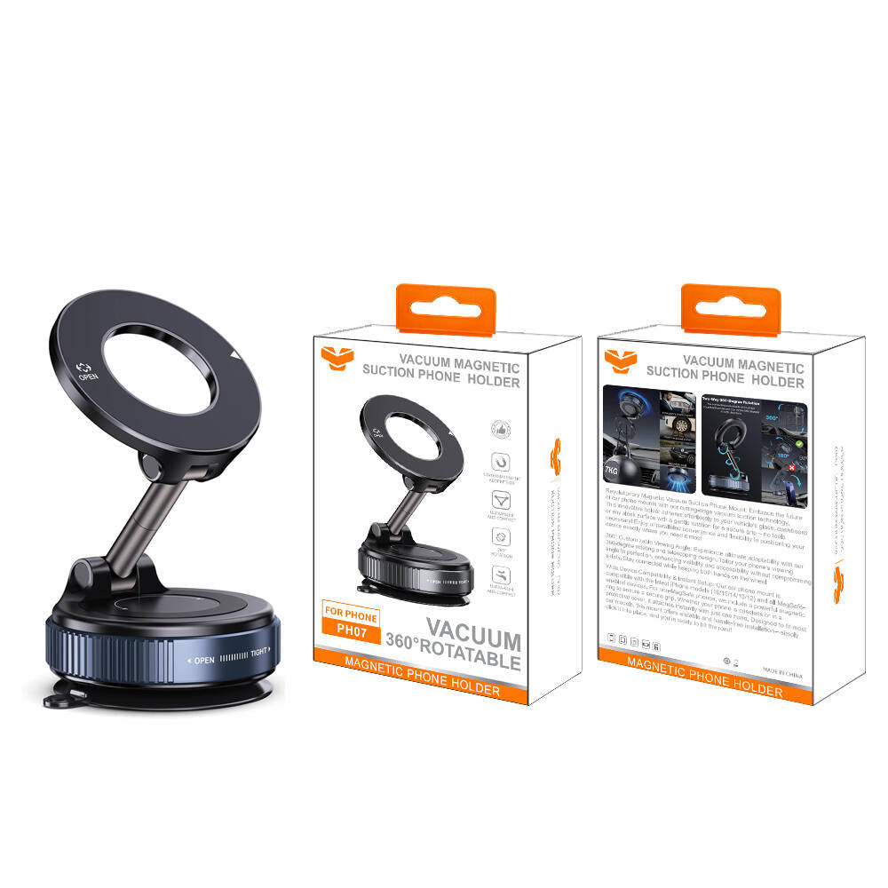 Vitog Alloy High Quality Foldable Strong Magnetic Mobile Phone Holder Desk/Wall/Car Vacuum Suctio phone PH07