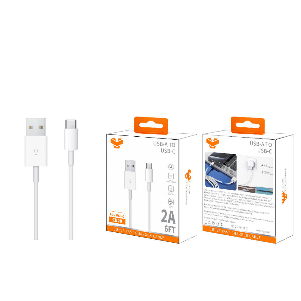 Cable Vitog 2A USB-A a USB-C de 1,8 m CB20