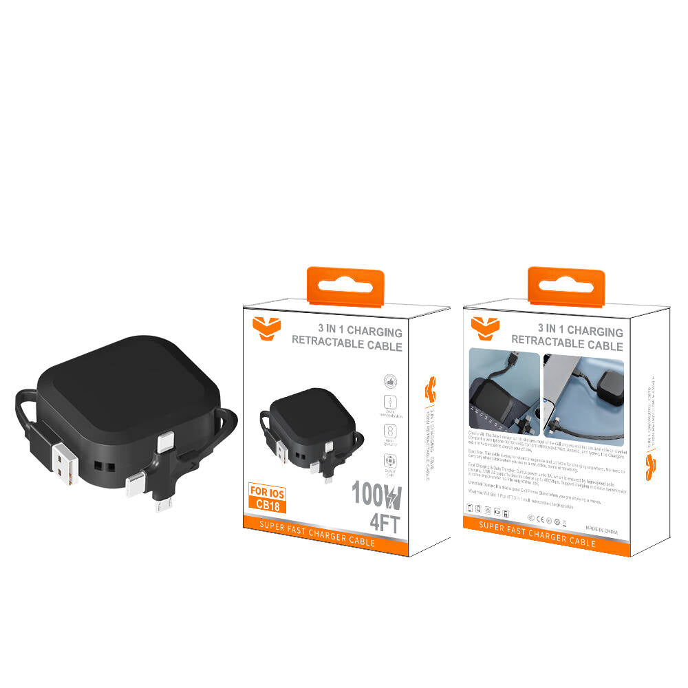 Vitog CB18 100W 3 in 1 retractable cable