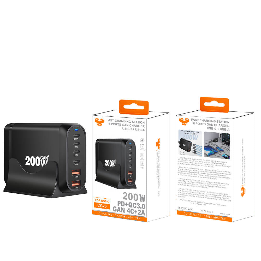 Vitog CG20 200W 4C+2A Fast charger Station