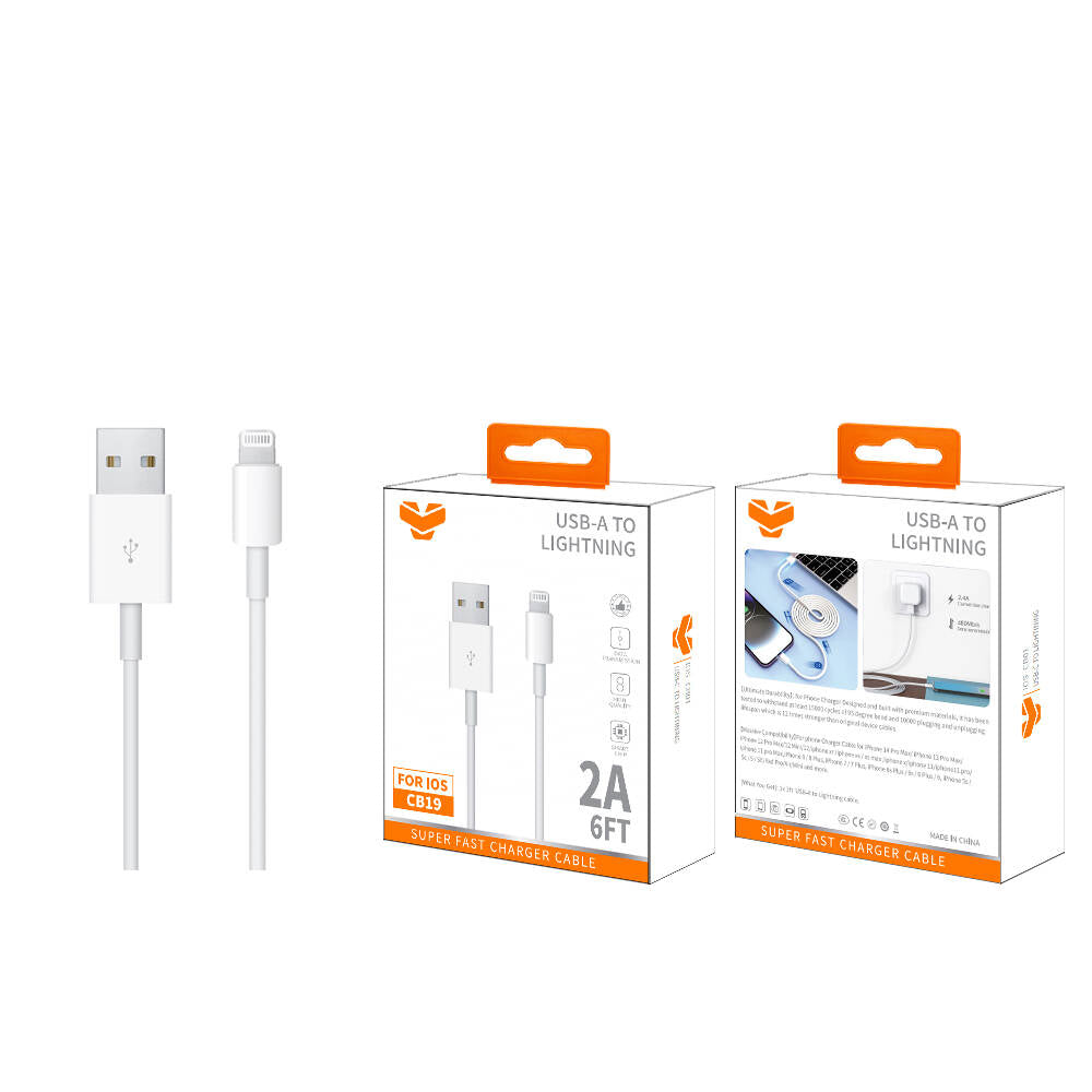 Vitog 2A USB-A to lightning cable 6FT CB19