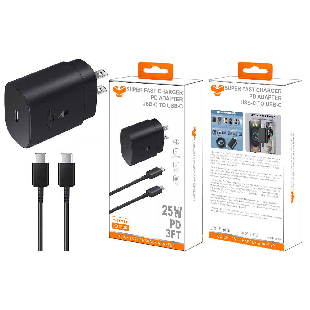 Cargador de pared Vitog CGB05 PD de 25 W + cable USB-C a USB-C de 60 W